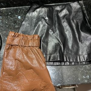 Express skirt black patent leather